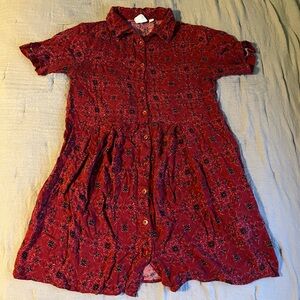 White Crow maroon babydoll dress